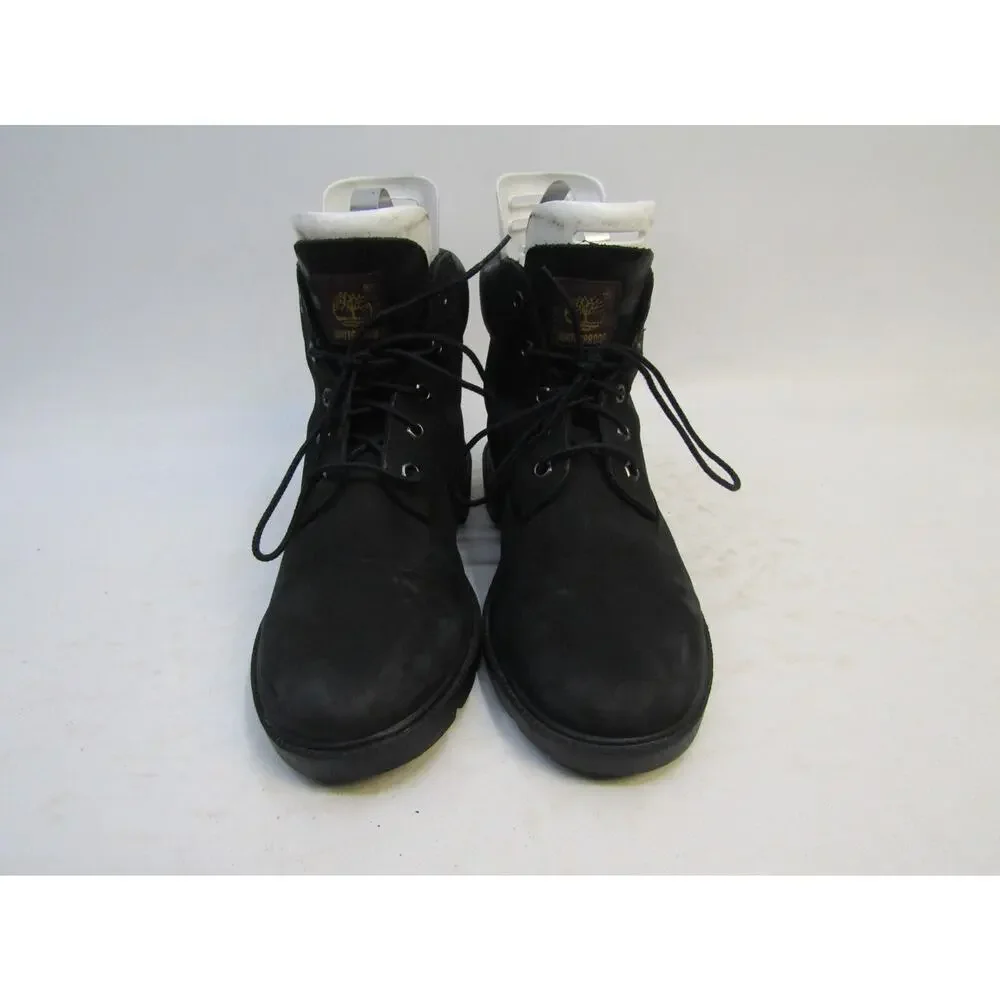 Timberland Boys Youth Size 6.5 M Black Leather Laces Ankle Casual Boots